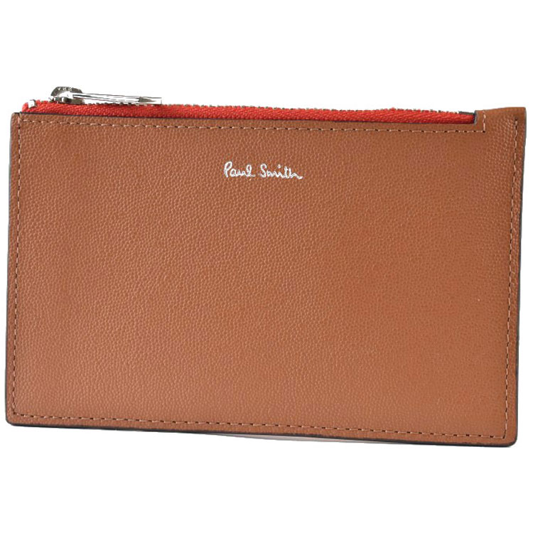 ポールスミス 財布 コインケース カードケース レディース ブランド Paul Smith カラーブロック 専用箱付 キャメル ブラウン 小銭入れ フラグメントケース 20代 30代 40代 50代 プレゼント ギフト おしゃれ 女性 婦人 本革 レザー BPU080