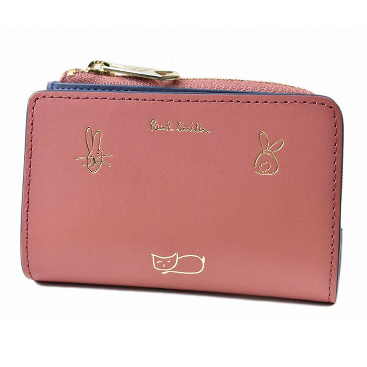 【未使用】ポールスミス キャット ドゥードゥル キーケース 小銭入れ付 ピンク 15-q7188_1.jpg