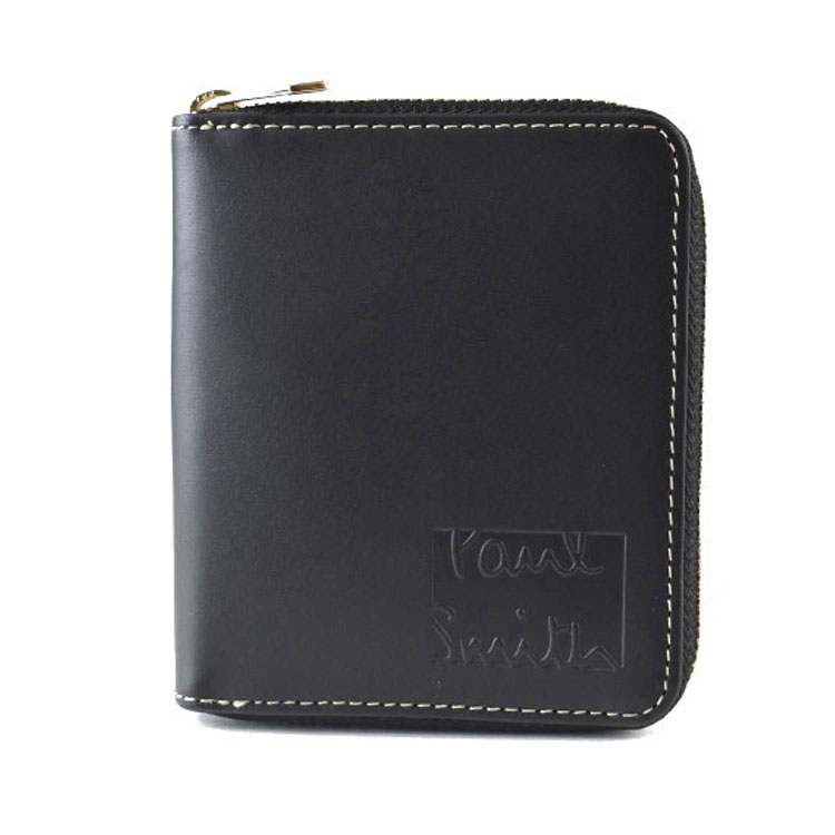 ミニ財布 レディース ブラック　ポールスミス Paul Smith ポールスミス 財布 レディース 二つ折り ブラック