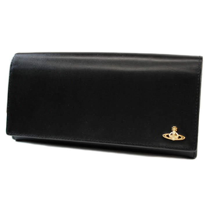 ヴィヴィアン ウエストウッド 長財布 財布 レディース ブランド Vivienne Westwood ヴィンテージウォーターオーブ VINTAGE WATER ORB フラップ かぶせ 財布 専用箱付 黒 ブラック 女性 婦人 本革 20代 30代 40代 50代 60代 おしゃれ 3118M101