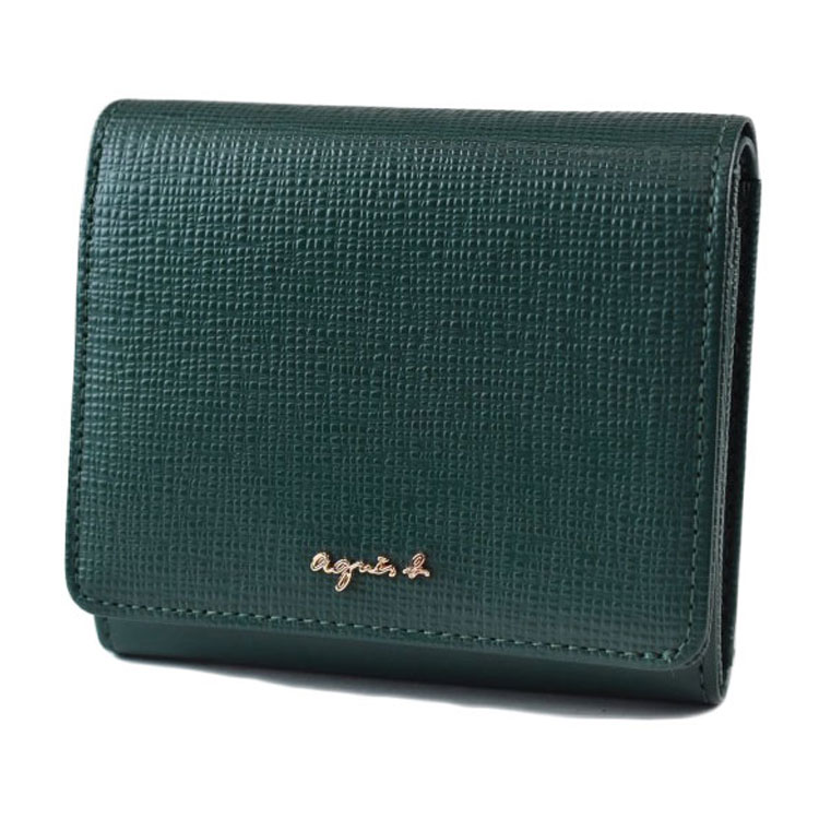 新品】agnes b 二つ折り財布 ネイビー×ホワイト - メルカリ