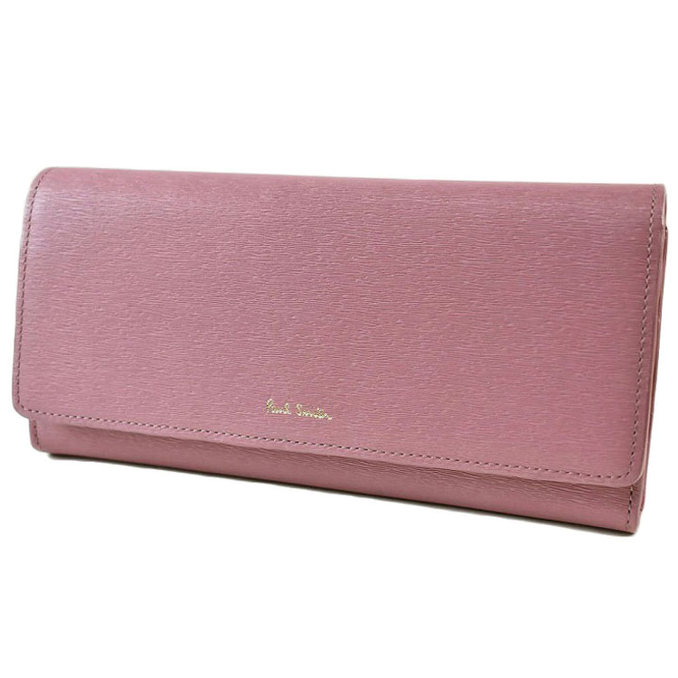 ポールスミス 長財布 財布 レディース ピンク かぶせ 本革 人気 ブランド ハイブランド Paul Smith ストローグレイン レザー 専用箱付 女性 婦人 かわいい おしゃれ 取り出しやすい 使いやすい 10代 20代 30代 40代 50代 60代 さいふ お財布 革 PWD826 訳あり|Selectshop season