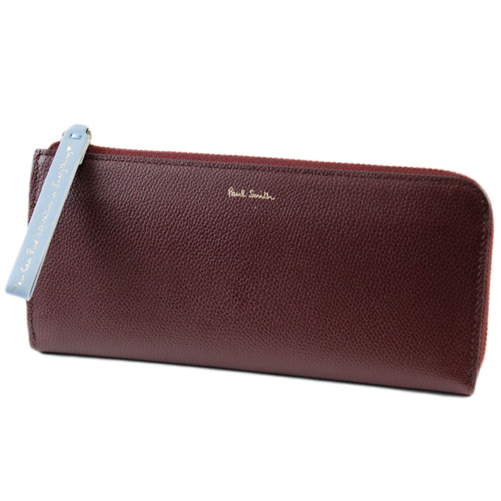 極点スミス 長紙入れ 紙入れ L字ジッパー レディース ブランド名 Paul Smith ポールクオート 専用箱付 ボルドーワイン 成人女性 成人女性 本革 20代 30代 40代 50代 60代 今めかしい 新品 BPW395