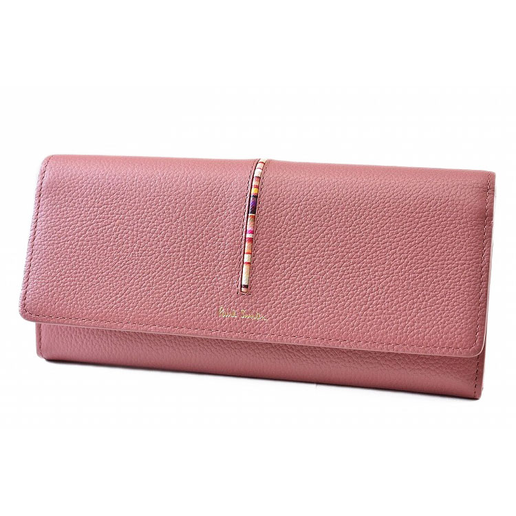 Paul Smith 長財布 ネイビー／ピンク レザー デイジーレザー 長財布 / Paul Smith | ファッション通販 【公式