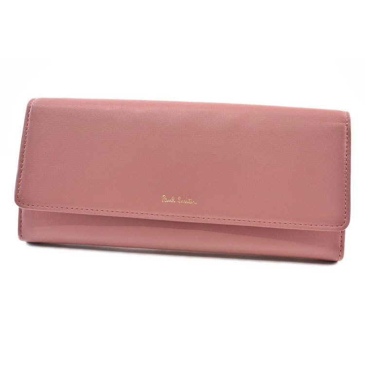 ポールスミス 長財布 財布 レディース ブランド Paul Smith スワールトリム インサイド 専用箱付 フラップ ピンク 20代 30代 40代 50代 女性 婦人 本革 BPW156 訳あり