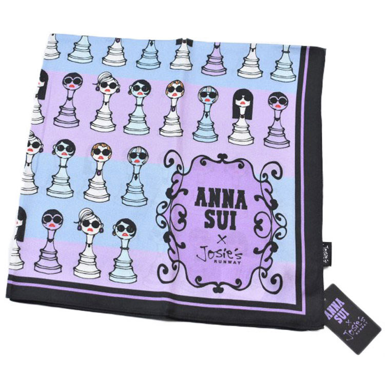☆新品☆ＡＮＮＡ　ＳＵＩ　アナスイ　シルクスカーフ　長方形　レース　蝶☆ ANNA SUI ストール マフラー シルクメロープチスカーフ