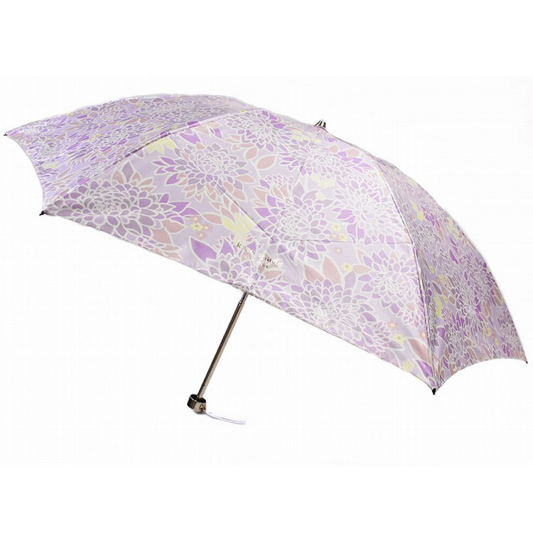 ケイトスペード ニューヨーク 雨傘 折りたたみ 傘 レディース ブランド KateSpade NEWYORK スペード フラワー プリント ライトパープル 55cm 女性 婦人 20代 30代 40代 50代 60代 プレゼント ギフト おしゃれ x1x｜Selectshop season