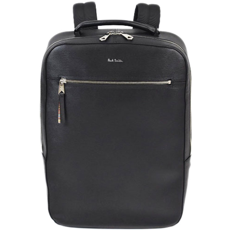 ■H40 新品 ポールスミス Paul Smith 薄手 ロングデザインパンツLLサイズ 紺　ラビット刺繍 ポールスミス ビジネスリュック リュック メンズ 大容量 おしゃれ 50代 革 ブランド ハイブランド ノートPC タブレット 大学生 大学 通勤  通学 40代 30代 20代 リュックサック バッグ Paul Smith レザー ブライトストライプ トリム 濃紺 ネイビー 男性 紳士 本革