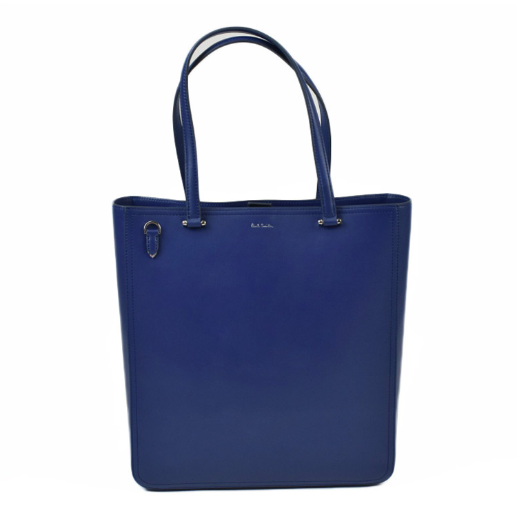 ポールスミス　トートバッグ　ポーチ付　ネイビー　大容量　A4 キャンバス　レザー 60-q8754_1.jpg