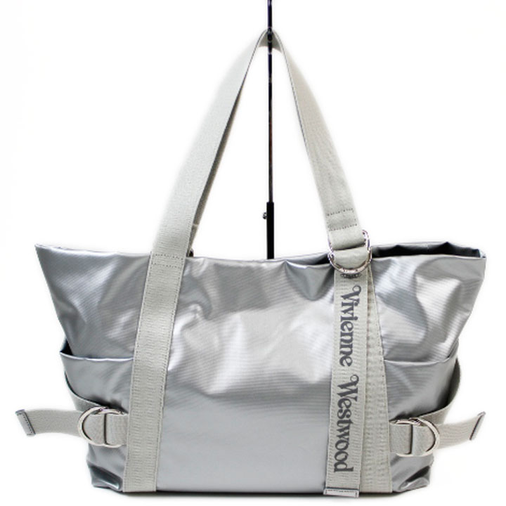 ヴィヴィアン 酉の方角木材 トートバッグ 御徒面子 メンズ ブランド名 Vivienne Westwood ショルダーバッグ しろがね色 メタリック 大きめ 馬鹿でかい 大静電容量 心地好い ブランド名 ご機嫌ブランド名 成人男性 成人男性 VWH212