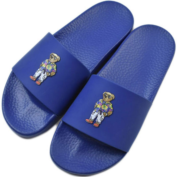 POLO Ralph Lauren 男性用サンダル スリッパ 紺色/赤ロゴ POLO Ralph Lauren 男性用サンダル スリッパ 紺色/赤ロゴ (Ralph