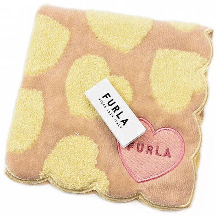 楽天市場 フルラ タオルハンカチ ハンカチ 1枚 レディース ブランド Furla ベージュ イエロー ハート ロゴ 刺繍 女性 婦人 ハンドタオル あす楽 Selectshop Season