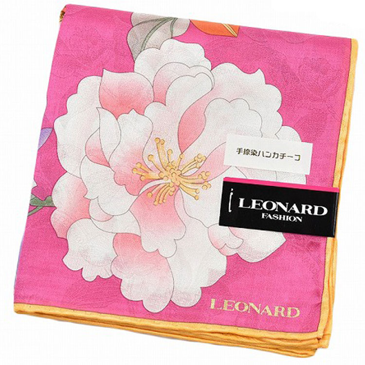 新品レオナールハンカチ、スカーフまとめ売り LEONARD レオナール ハンカチ レディース 1枚 ブランド ライト
