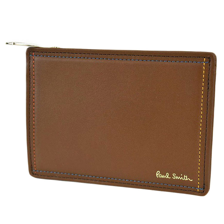 ポールスミス　コインケース　ブラウン Paul Smith 財布 小銭入れ コインケース ミニ ポールスミス
