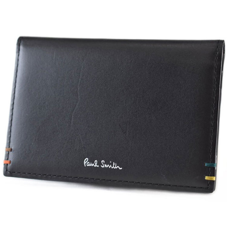 Paul Smith 名刺入れ　コードバン　最上位モデル　ブラウン　ブルー Paul Smith（ポール・スミス） 名刺入れ コードバン AW25 名刺入れ