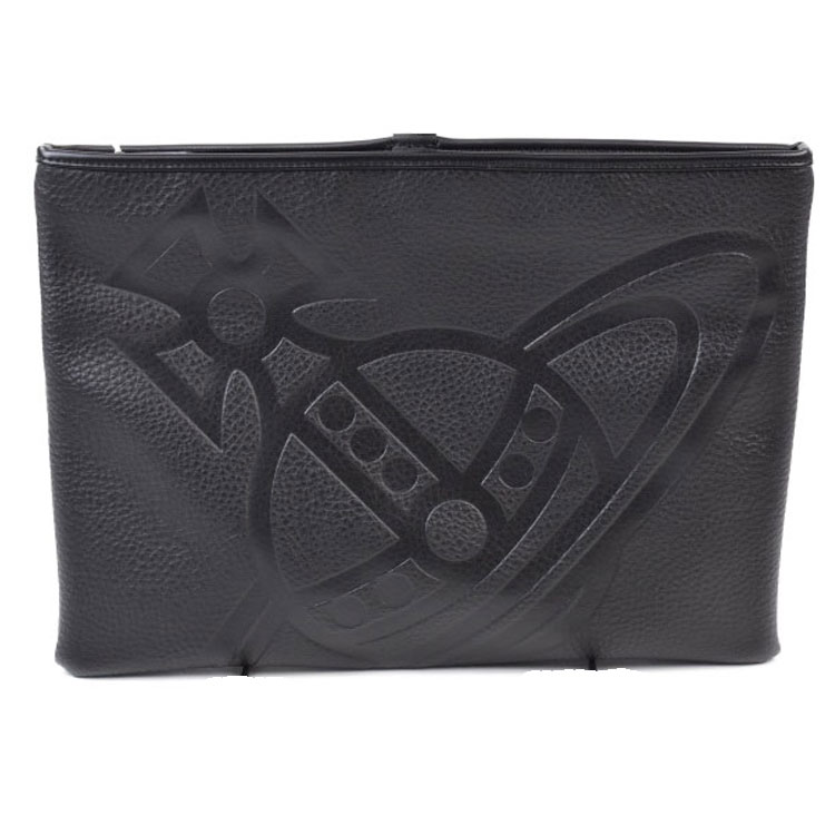 Vivienne Westwood ブラック クラッチバッグ ヴィヴィアンウエストウッド クラッチバッグ/ポーチ バッグ