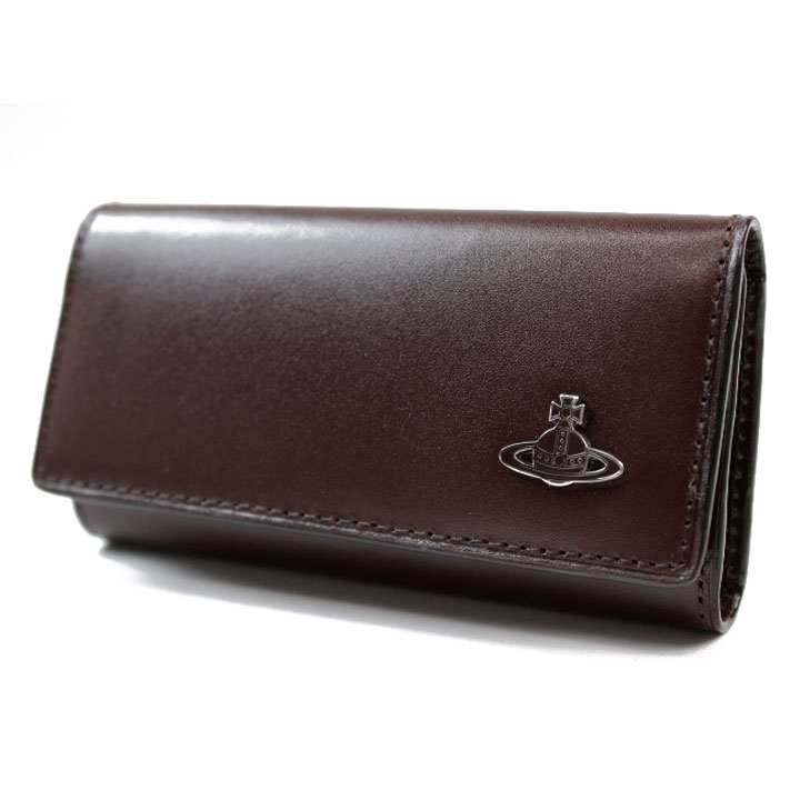 ヴィヴィアン ウエストウッド キーケース 5連 メンズ ブランド Vivienne Westwood スマート キーリング付 専用箱付 茶 ブラウン 男性 紳士 本革 20代 30代 40代 50代 60代 おしゃれ 新品 VWK821 訳あり