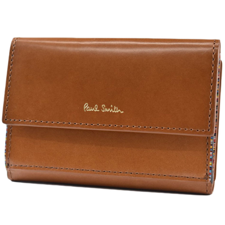 ポールスミス 小銭入れ コインケース 付き キーケース 4連 財布 メンズ ブランド Paul Smith レザー リュクスシャイン 箱無 キャメル 茶 おしゃれ 20代 30代 40代 50代 男性 紳士 革 本革 BPS561 訳あり
