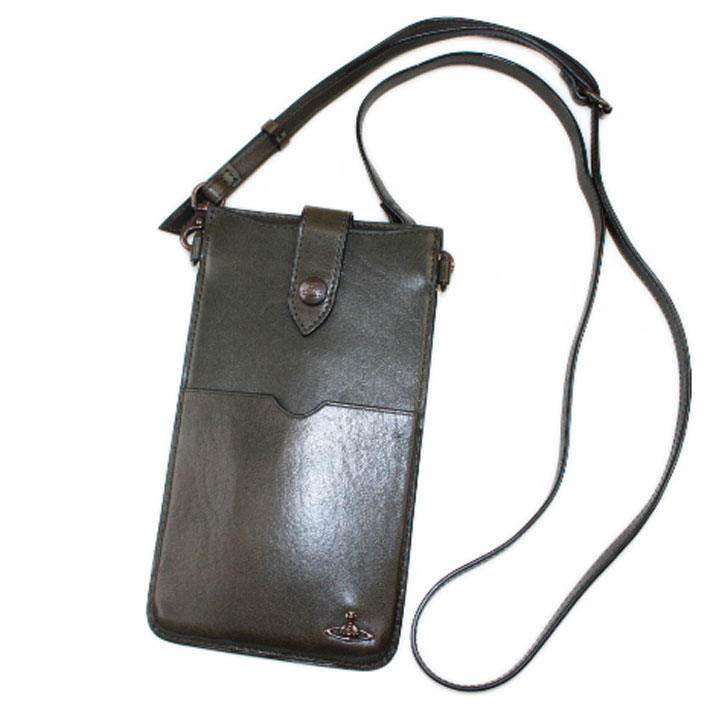 訳あり ヴィヴィアン ウエストウッド スマホホルダー フォンフォルダー マルチケース メンズ ブランド Vivienne Westwood コッパー ショルダーポーチ 箱無 グリーン 20代 30代 40代 50代 男性 紳士 BPS516