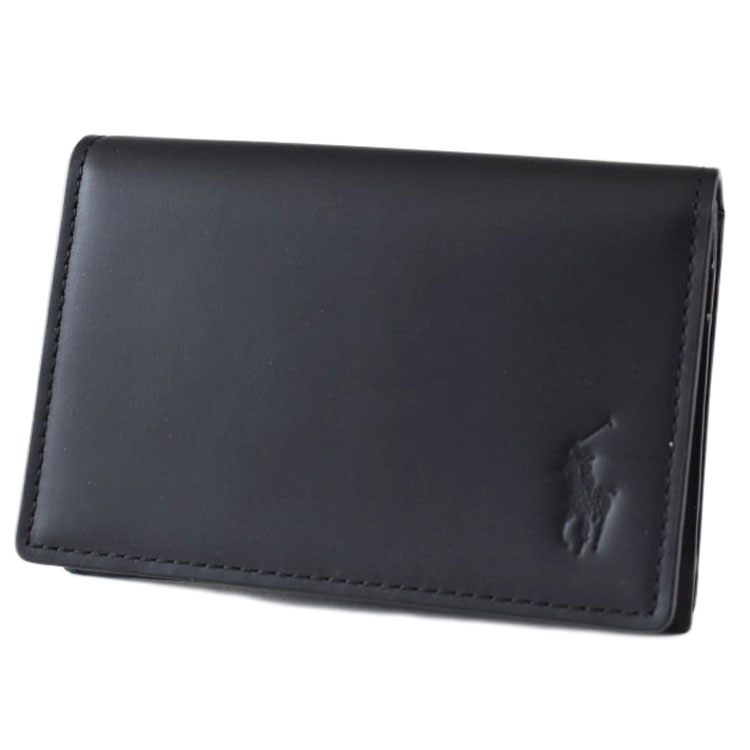 新品未使用PRLポロラルフローレンカードケースレザー Polo ID レザー フォールドオーバー カード ケース（カード