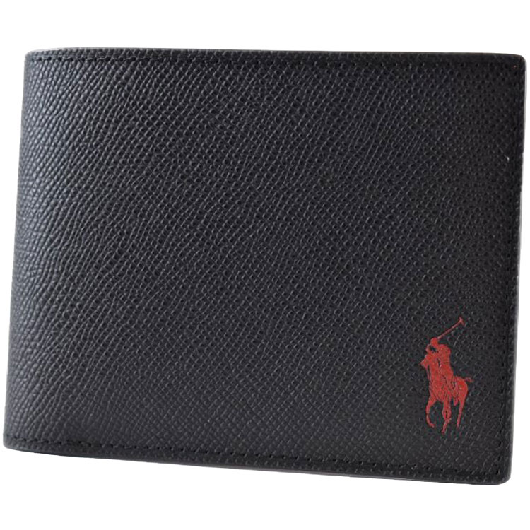 〈未使用・新品〉Polo Ralph Lauren ブラックレザー 二つ折り財布 楽天市場】☆ラルフローレン 財布 メンズ エンボスENBOSS 小銭入