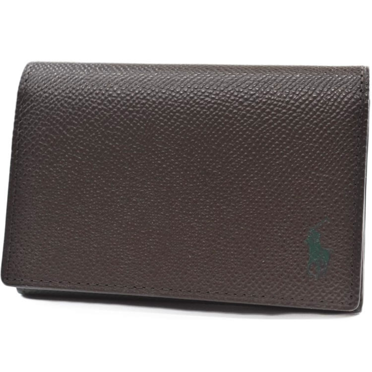 ポロラルフローレン　黒 牛革 名刺入れ 定期入れ　新品タグ付　日本製 ポロラルフローレン 黒 牛革 名刺入れ 定期入れ 新品タグ付 日本