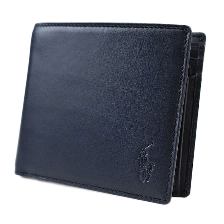 ム*ク様 【新品未使用✨牛革/ネイビー】ポロラルフローレン　二つ折り財布　人気 楽天市場】ポロ ラルフローレン 二つ折り 財布 メンズ ブランド POLO
