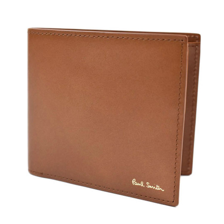 E06287 未使用品 Paul Smith レザー2つ折り財布 ブラウン 楽天市場】未使用 アウトレット ポールスミス 財布 二つ折り