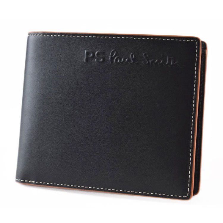 Paul Smith ポールスミス フォールデッドエッジ 二つ折り財布 ブラック Amazon.co.jp: [ポールスミス] セット品/名入れ可 フォールデッド