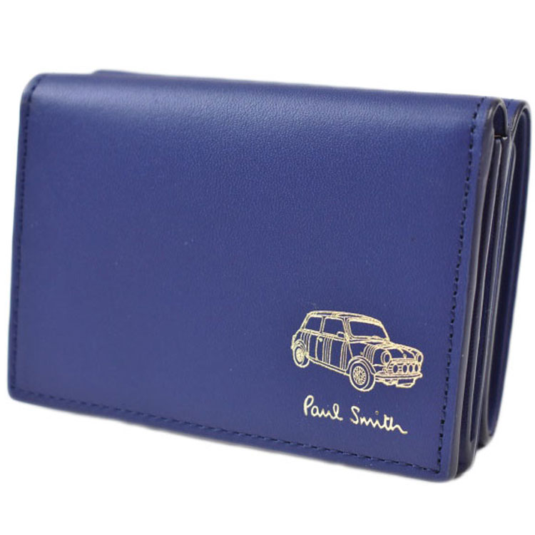 【新品未使用】ポールスミス　コンパクトウォレット　トリプルステッチ 楽天市場】ポールスミス ミニ財布 三つ折り 財布 コンパクト