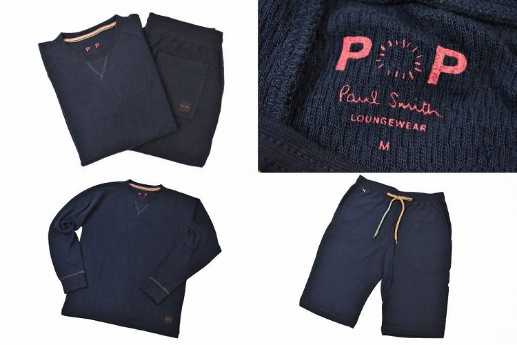 市場 ポールスミス 上下 Smith セット 畔編み ルームウェア Loungewear ホームウエア メンズ 薄手 Paul ニット セットアップ Pop ブランド