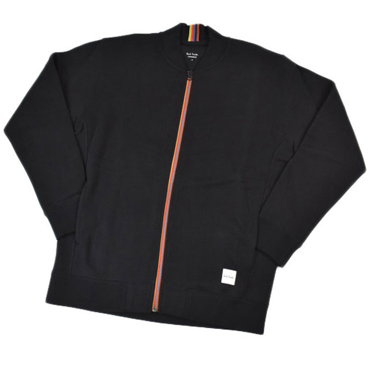 ポールスミス ルームウェア メンズ ブランド Paul Smith ラウンジウエア LOUNGEWEAR アーティストストライプ タブ ジップ スウェット 部屋着 長袖 トップス 裏起毛 ジップアップ M L LL 黒 ブラック 秋 冬 男性 紳士 20代 30代 40代 50代 ギフト プレゼント｜Selectshop season