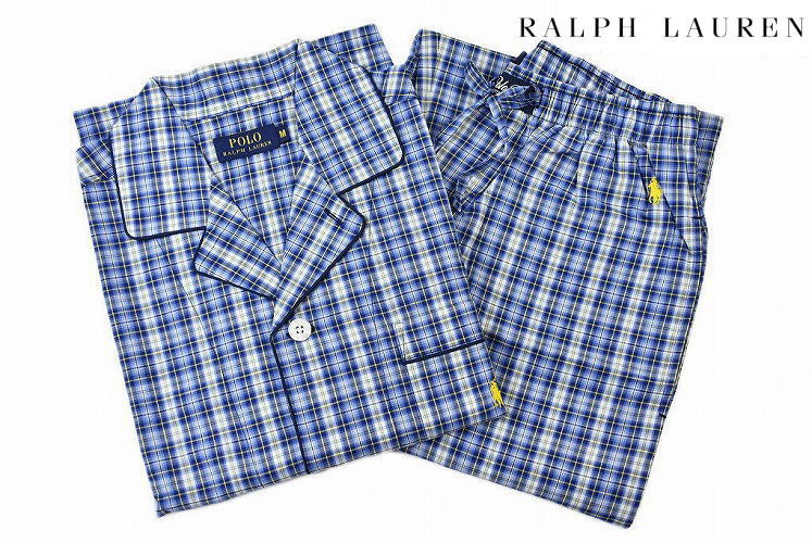 楽天市場 ポロ ラルフローレン パジャマ メンズ ブランド Polo Ralph Lauren 青 ブルー イエロー チェック 長袖 ロングパンツ 前開き 上下 セット セットアップ ルームウェア ホームウェア M L Ll サイズ 男性 紳士 あす楽 Selectshop Season