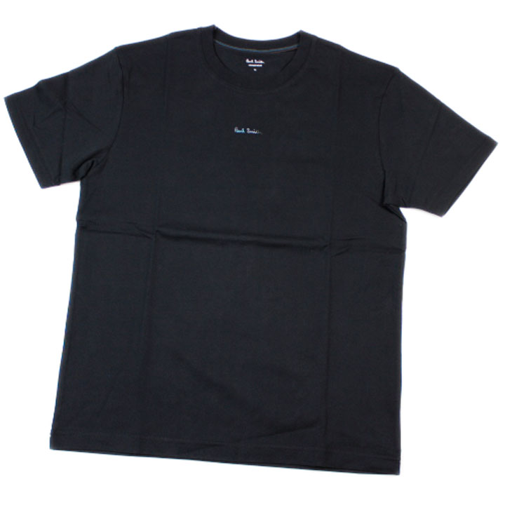 ポールスミス 半袖 Tシャツ カットソー メンズ ブランド Paul Smith ラウンジウエア LOUNGEWEAR ルームウエア クルーネック グラデーションロゴ 綿 コットン トップス M L LL 黒 ブラック 20代 30代 40代 50代 プレゼント ギフト おしゃれ 男性 紳士 父の日