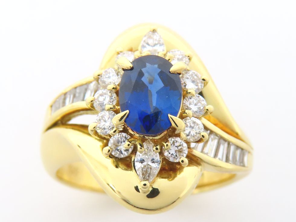 楽天市場】【緑屋質屋】特選ジュエリー サファイア リング 3.42ct