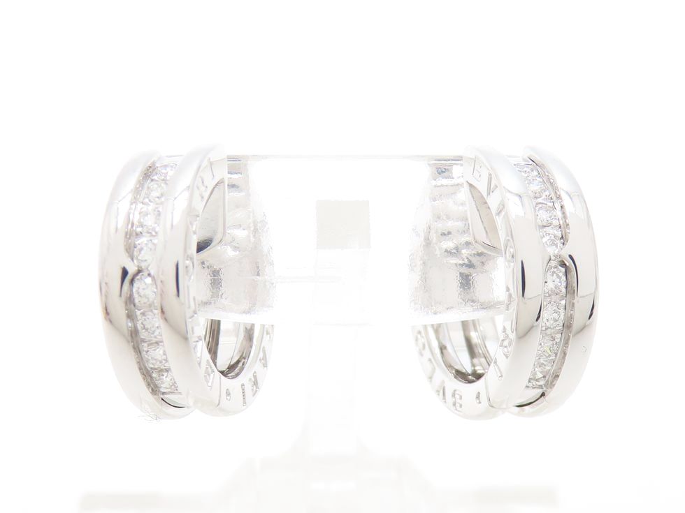 ブルガリ OR855540 K18WG ダイヤモンド(ct刻無) B-zero1 ピアス【池袋店】【中古】