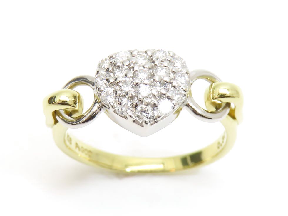 K18YG/Pt900 ダイヤモンド0.30ct リング #8【池袋店】【中古】 45,540円