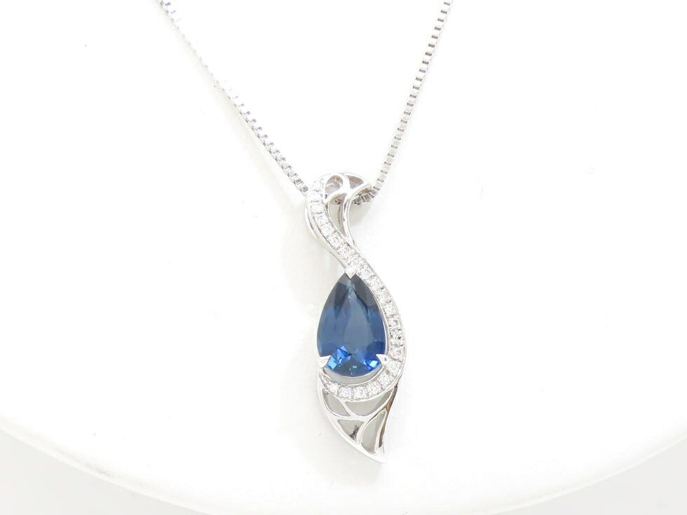 Pt900/850 サファイア2.002ct ダイヤモンド0.15ct ネックレス【池袋店】【中古】|質 セキネ