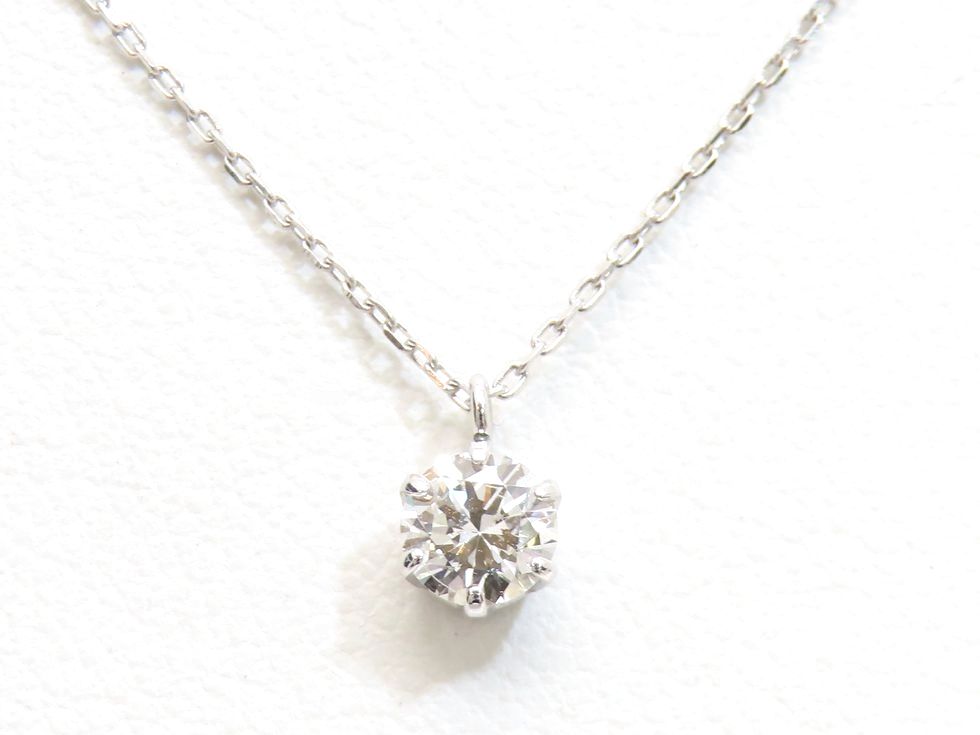Pt900/850 ダイヤモンド0.201ct(G/SI-2/G) ネックレス【池袋店】【中古】