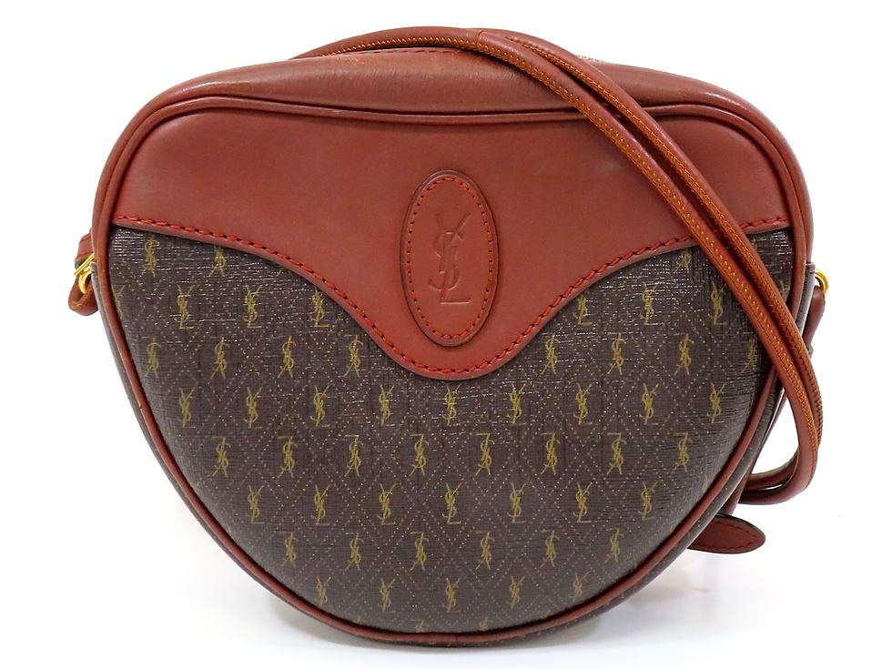 SAINT LAURENT ダークブラウン ポーチ 楽天市場】サンローラン 6855342UY2W2166 キャンバス×スムースレザー