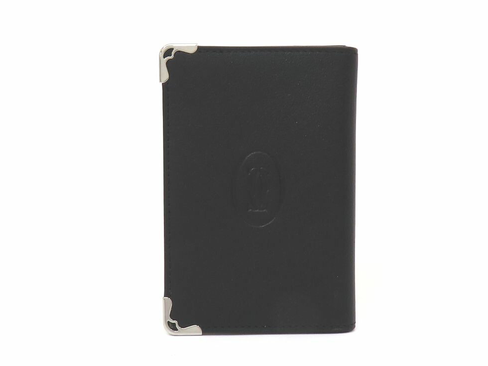 楽天市場】カルティエ 名刺入れ ブラック×ボルドー マスト ドゥ