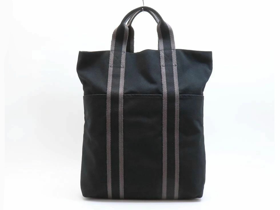 エルメス キャンバス ブラック フール トゥ カバス ハンドバッグ トートバッグ 【池袋店】【中古】