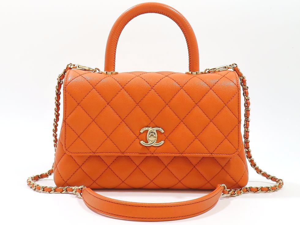 楽天市場】シャネル AS1574 グレインドカーフスキン ブラックxGD金具