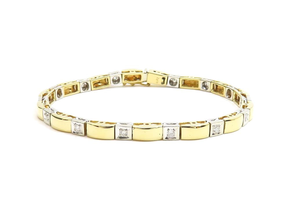 K18YG/WG ダイヤモンド 0.47ct ブレスレット【池袋店】【中古】