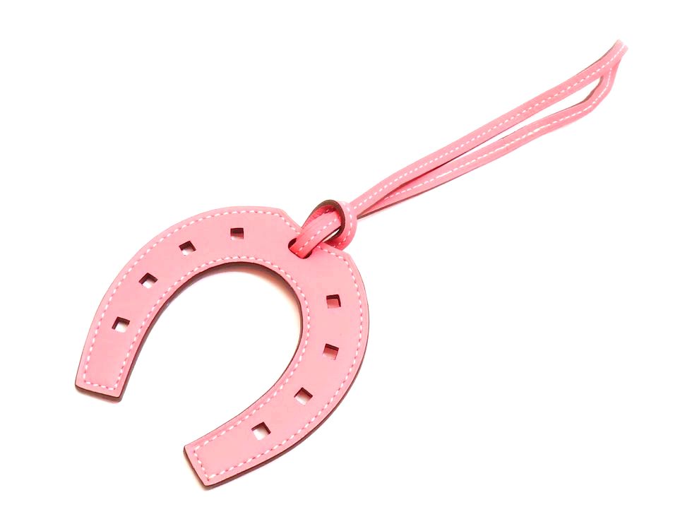 楽天市場】HERMES エルメス バッグチャーム パドック 馬蹄 ピンク