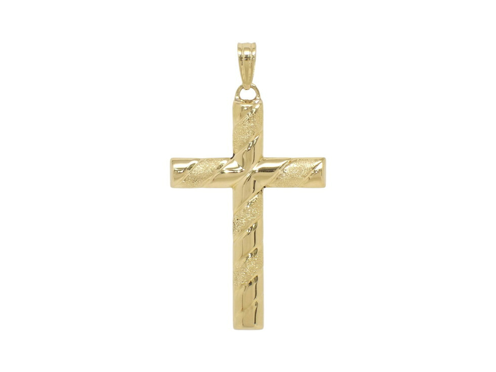 K18YG クロス デザイン ペンダント 【新宿店】【中古】【新着】