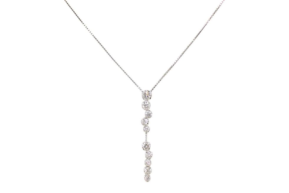 K18WG メレダイヤ0.70ct デザイン ネックレス 【新宿店】【中古】