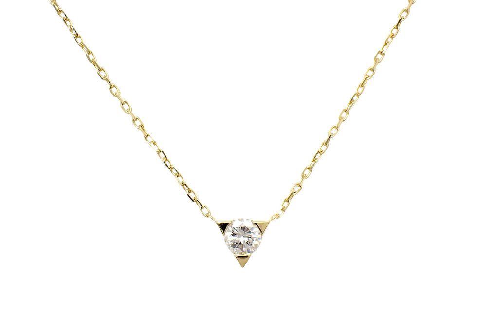 アーカー K18YG 1Pダイヤ 0.20ct グランハリコッツ ネックレス 【新宿店】【中古】