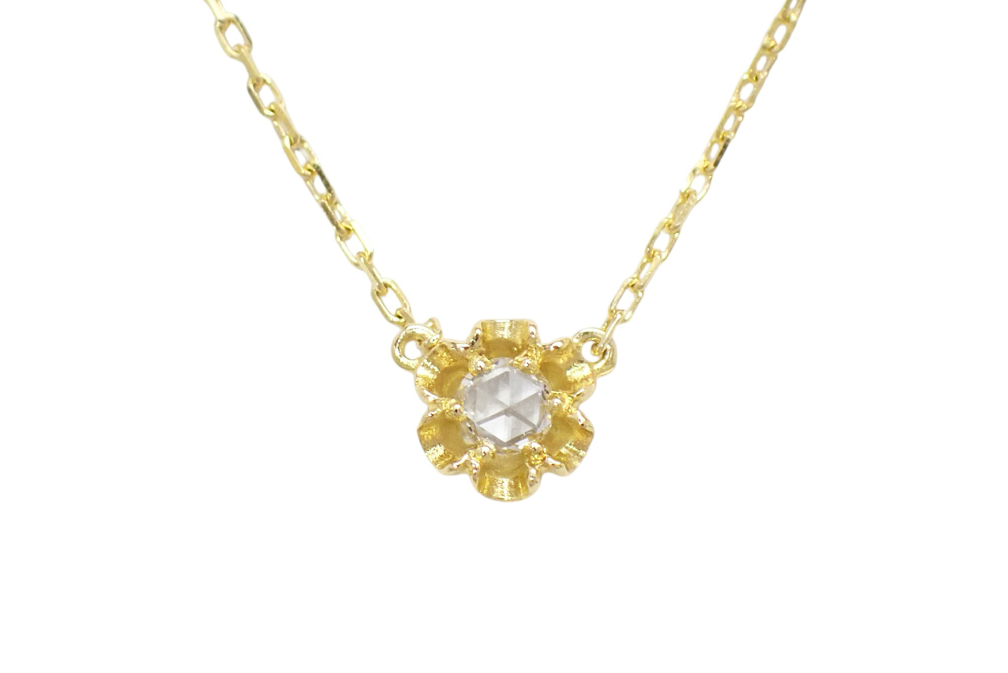 K18YG 1Pダイヤ0.06ct ネックレス 【新宿店】【中古】【新着】