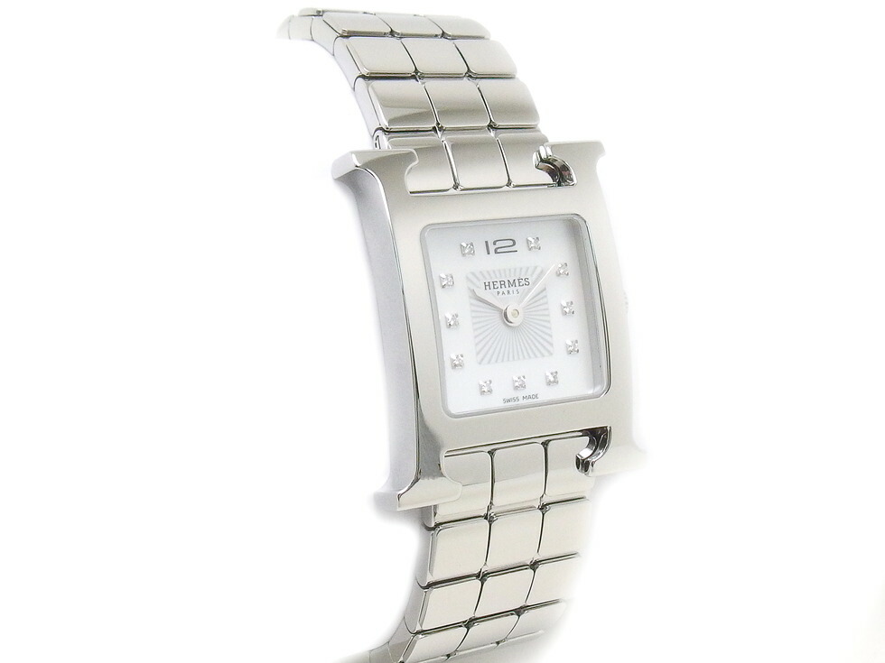 エルメス W053014WW00 (HH1.210) Hウォッチ 11Pダイヤ ホワイトシェル SS クオーツ レディース 時計 【新宿店】【中古】【新着】 楽天市場】エルメス W053014WW00 (HH1.210) Hウォッチ 11Pダイヤ